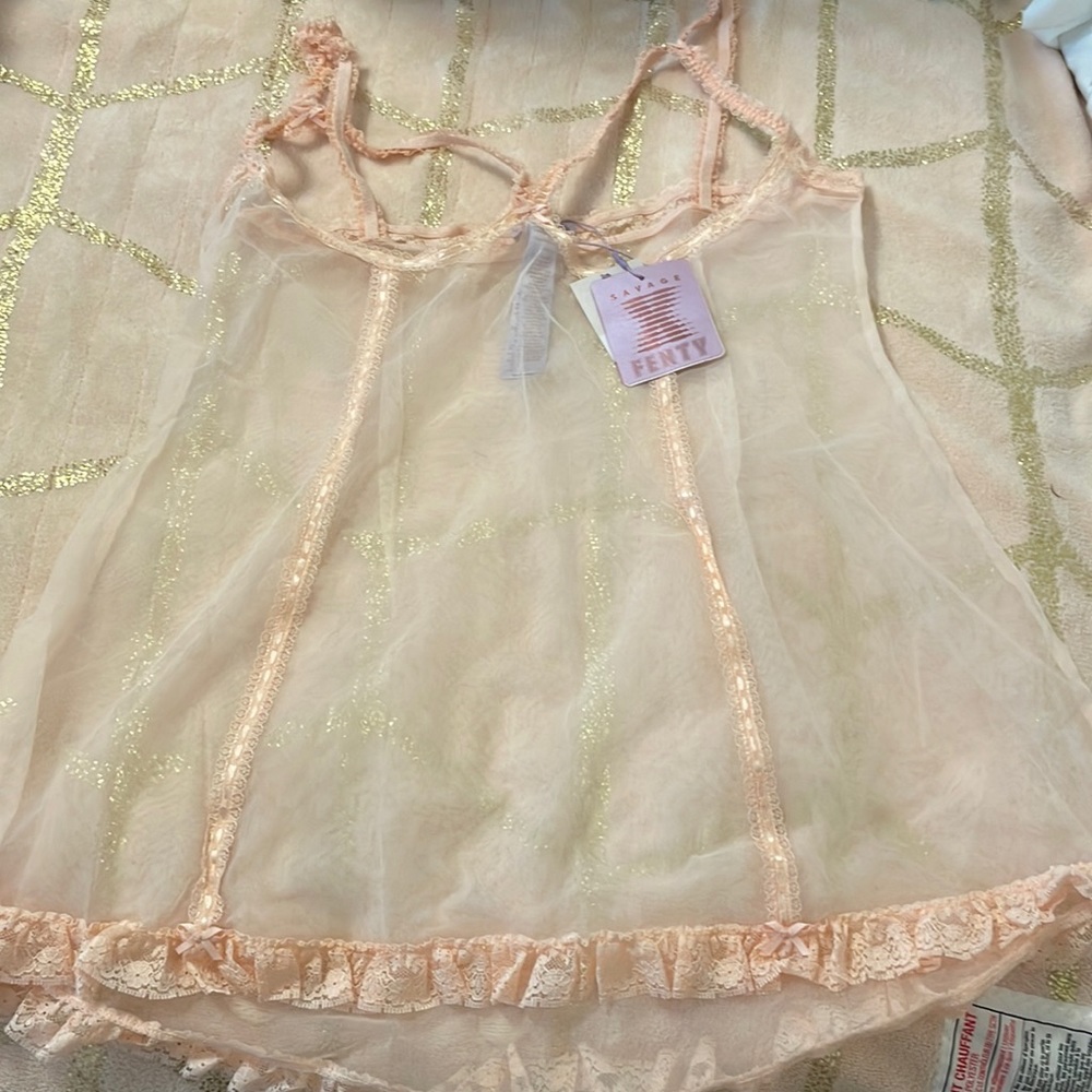 Savage X Fenty pink Lace Slip